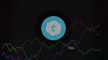 15 Mart 2024, Kripto takas ekranı Telcoin simgesi, para TEL üzerine odaklandı.