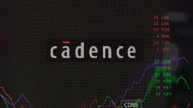19 Mart 2024. Cadence Tasarım Sistemlerinin logosu bir değiş tokuş ekranında. Cadence Tasarım Sistemleri fiyat hisseleri, bir aygıt üzerinde CDNS $.