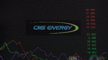 19 Mart 2024. Değişim ekranındaki CMS Enerji logosu. CMS Enerji Fiyat Hisseleri, Bir aygıt üzerinde $CMS.