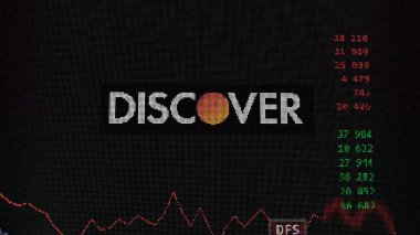 19 Mart 2024. Discover Financial 'ın logosu bir değiş tokuş ekranında. Finansal fiyat hisselerini keşfet, DFS $on a device.