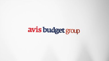 March 26th 2024, logo of Avis Budget Group on a white wall in a hall building, the $CAR brand indoor. clipart