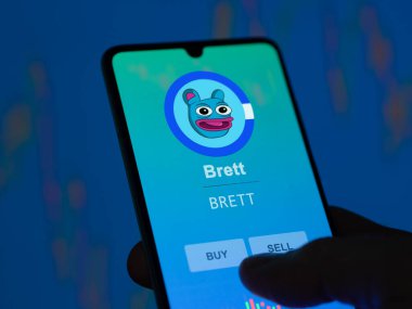 31 Mart 2024. Yatırımcı Brett 'in fiyatını analiz ediyor. Borsa telefon uygulamasında yeni popüler mememecoin..