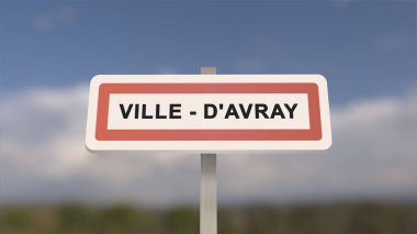 Ville-d 'Avray şehir işareti. Ville d 'Avray' in girişi, Hauts-de-Seine, Fransa
