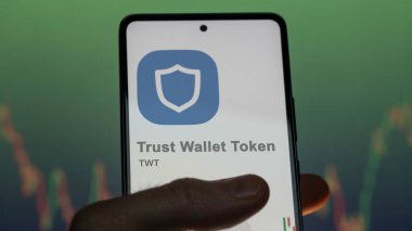 20 Nisan 2024, Şangay, Çin. Bir değiş tokuş ekranında 