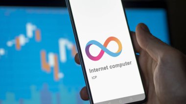 Değiş tokuş ekranındaki (ICP) internet bilgisayarının logosunu kapat. (ICP) İnternet bilgisayar fiyatları, bir aygıt için ICP $.