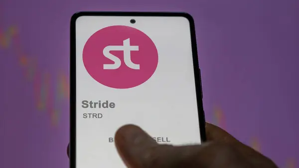 Close Logo Strd Stride Screen Exchange Strd Stride Price Stocks — Stock Photo, Image