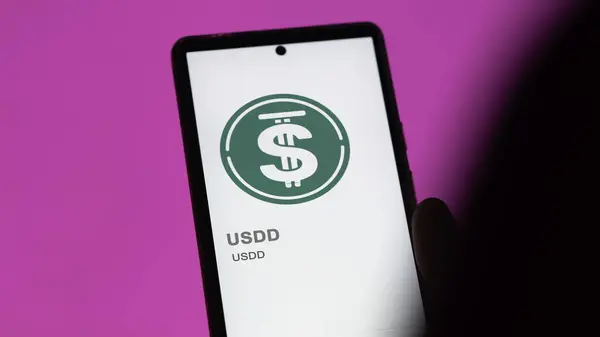 Close Logo Usdd Usdd Screen Exchange Usdd Usdd Price Stocks — Stock Photo, Image