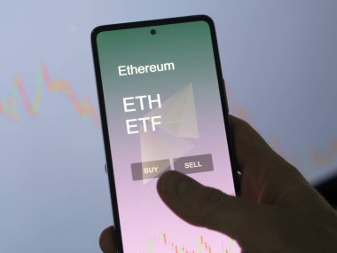 31 Mayıs 2024, Ethereum ETF 'yi borsada analiz eden bir yatırımcı.