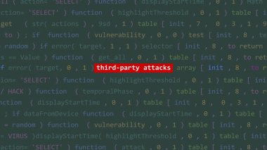 Sanal saldırı, Vue 'nun kod editörü stüdyo noktasının ön planında üçüncü saldırı metni. İncinebilirlik metni ikili sistem ascii içinde. İngilizce metin, İngilizce metin