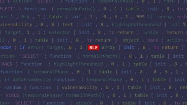 Vue 'nun kod editörü stüdyo noktasında siber saldırı ile ilgili yazı var. İncinebilirlik metni ikili sistem ascii içinde. İngilizce metin, İngilizce metin