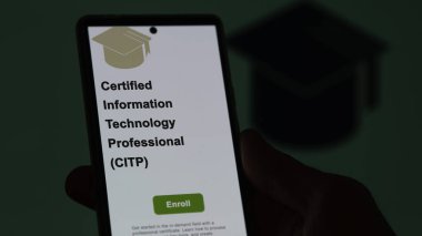 Sertifikalı Bilgi Teknolojileri Profesyoneli (CITP) programı. Bir öğrenci yeni bir beceri öğrenmek ve sertifikayı geçmek için kurslara kaydoluyor. Fransızca metin