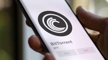 Değiş tokuş ekranındaki BTT BitTorrent logosunu kapat. BTT BitTorrent fiyat hisseleri, bir aygıt için $BTT.