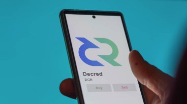 DCR 'ın logosunu kapat. Değiş tokuş ekranında azaldı. DCR Azaltılmış hisse senetleri, bir aygıtta DCR $.