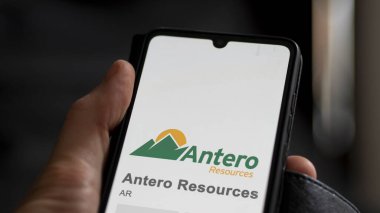 March 26th 2024, logo of Antero Resources on a white wall in a hall building, the $AR brand indoor. clipart