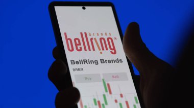 March 26th 2024, logo of BellRing Brands on a white wall in a hall building, the $BRBR brand indoor. clipart