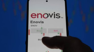 March 26th 2024, logo of Enovis on a white wall in a hall building, the $ENOV brand indoor. clipart