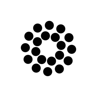 Bir daire içinde 18 çember, vektör 18 aktifin yuvarlak şekli ile oluşturulmuş bir yuvarlak..