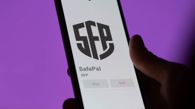 Takas ekranındaki SFP SafePal şifreleme varlığının logosunu kapat. SFP SafePal hisse senetleri, cihaza $SFP.