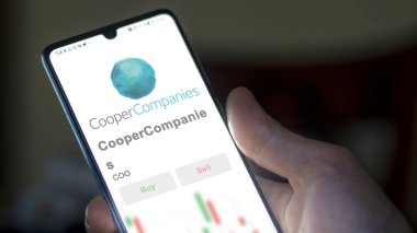 San Ramon, Kaliforniya. Bir değiş tokuş ekranındaki Kooperatif Şirketleri logosunu kapat. İşbirliği şirketleri hisse senedi fiyatları, bir cihaza COO $.