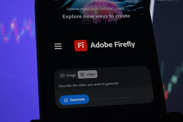 Adobe FireFly uygulamasında bir kullanıcı görüntüsü veya video oluşturur.