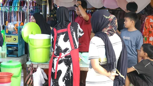 Pinrang Indonesia Junho 2023 Atividades Matinais Vendedores Compradores Mercados Tradicionais — Fotografia de Stock