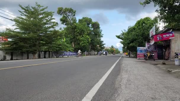Vehicle Timelapse Vehicular Traffic Timelapse Polman Pinrang Axis Road Indonesia — Stock Video