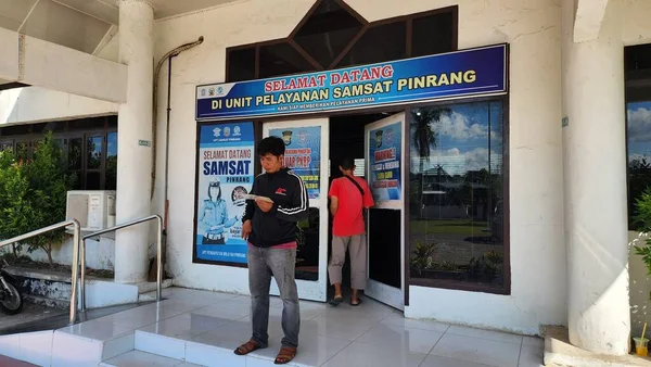 Pinrang Indonesia Luglio 2023 Pinrang Samsat Office Samsat Office Processo — Foto Stock