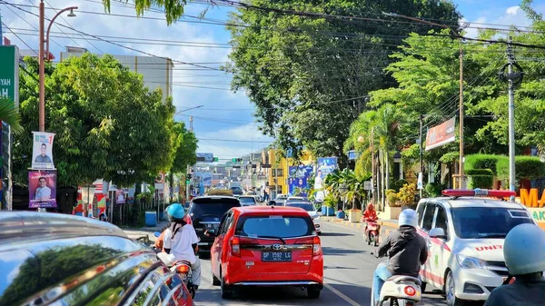 Das Physische Herz Der Kreisstadt Pinrang Richtung Jalan Sultan Hasanuddin — Stockfoto