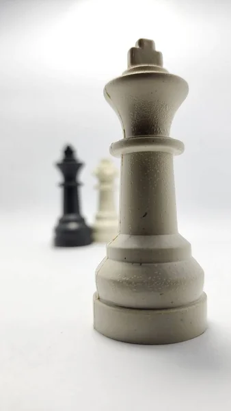 Koncepce Nevěry Šachových Figurkách Šachová Partie Plastové Šachové Figurky Nevěra — Stock fotografie