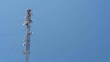 Pinrang Endonezya, 0kthe 14 2023: Tower Internet hizmet sağlayıcısı, kablosuz ağ aracı özelliği, Pinrang Endonezya