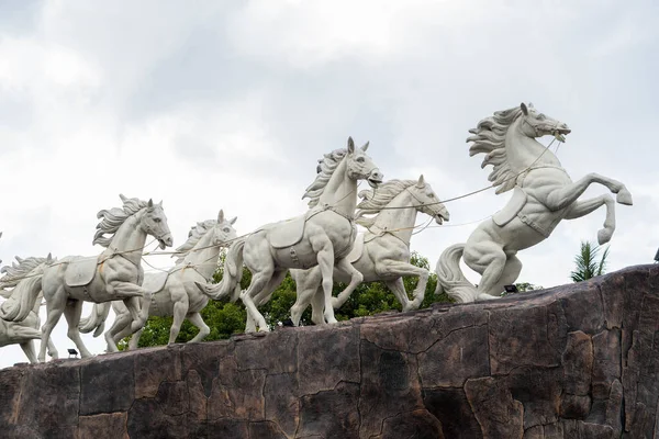 very beautiful horse statue architecture in the city of Pare-Pare, Sulawesi, Indonesia