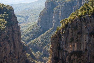 Türkiye 'nin Antalya ilindeki Tazi Kanyonu' nun panoramik bir manzarası. Yüksek kalite fotoğraf