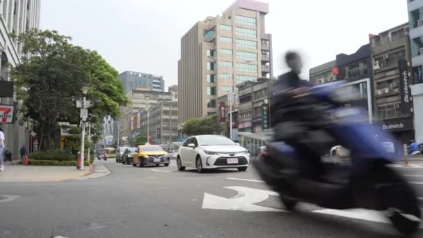 Уличные Сцены Тайбэе Тайвань — стоковое видео