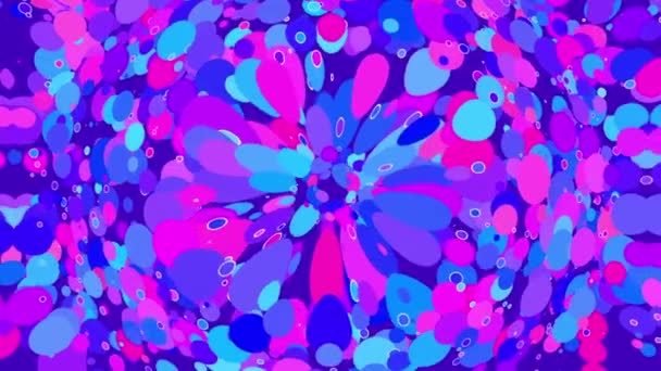五彩缤纷的熔岩灯的斑斑 色彩斑斓 脉动如画的漩涡 在迷幻的恍惚中起舞和交融 活像一个有趣的孩子 — 图库视频影像