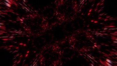 Dijital uzayda ve titreşen enerji hatlarının geçmişteki geometrik desenlerinde seyahat etmek.