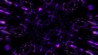 Dijital uzayda ve titreşen enerji hatlarının geçmişteki geometrik desenlerinde seyahat etmek.