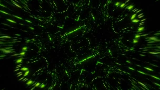 Подорож Через Цифровий Простір Минулі Геометричні Закономірності Пульсуючих Ліній Енергії — стокове відео