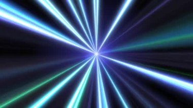 Işıldayan mavi ve yeşil renklerde bir döngü ışık efekti dizisi.
