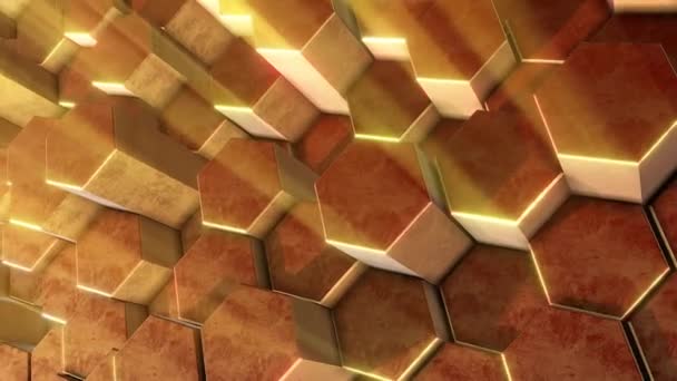 六角形のコラムのループモーションパターン — ストック動画