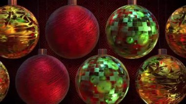 Noel süslemelerinin şık bir döngü arka planı.