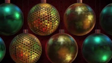 Noel süslemelerinin şık bir döngü arka planı.