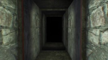 Karanlık bir taş tünel boyunca uçsuz bucaksız kapılardan geçerek