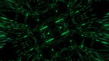 Dijital uzayda ve titreşen enerji hatlarının geçmişteki geometrik desenlerinde seyahat etmek