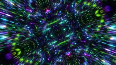 Dijital uzayda ve titreşen enerji hatlarının geçmişteki geometrik desenlerinde seyahat etmek