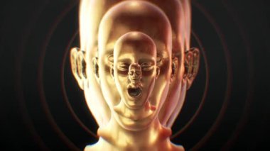 Çoklu kişilik ve insan psikolojisinin soyut bir temsili.