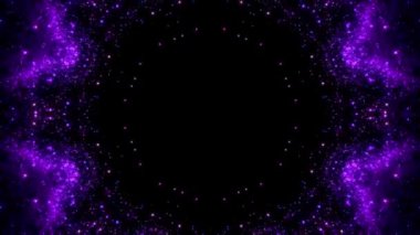 Parıldayan parçacık efektleriyle renkli bir arkaplan.