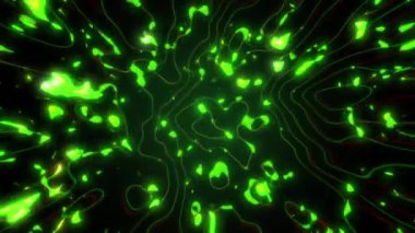 Plazma enerji hatlarının arkaplan döngüsü titreşimli hareket ve sıvı damlalarla birlikte akıyor.