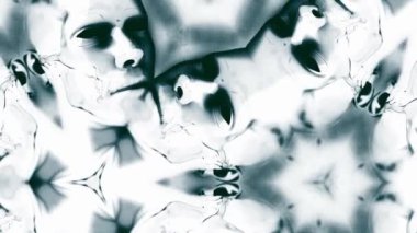 Biyolojik ve sıvı hareketli hücresel şekillerde tuhaf dönüşüm oluşumları.