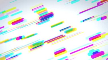 Renkli çizgi şekillerinin döngüsel bir animasyonu.