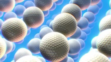 Dönen golf toplarının arka plan döngüsü.